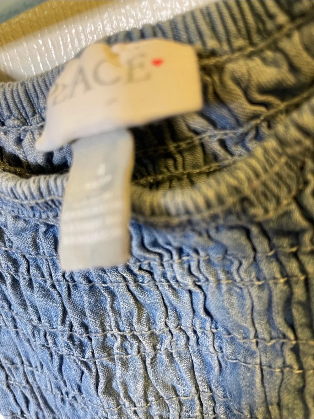 A Children’s Place.” Girls' Light Blue Chambray Smocked Dress - Picture 3 of 4